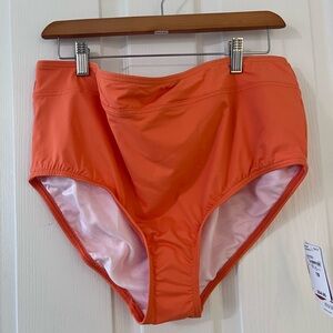 NWT Land’s End Women's Orange Swim Bottom. Has hygiene liner. Size 18